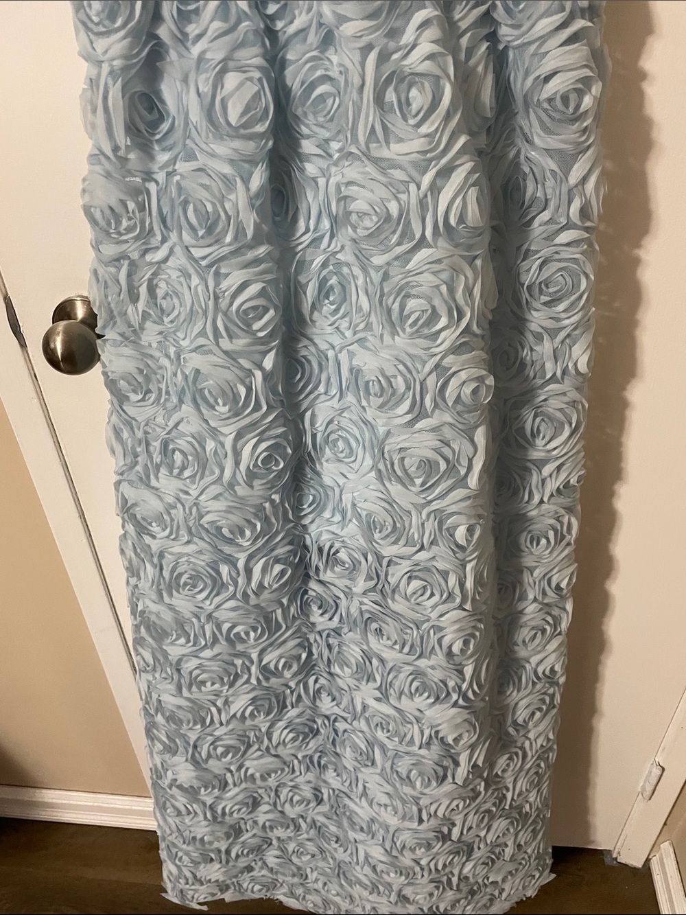 Nwt’s Le Chateau Strapless Light Blue Gown Size Medium - Picture 3 of 10